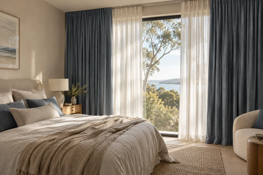 Soft layered curtains
